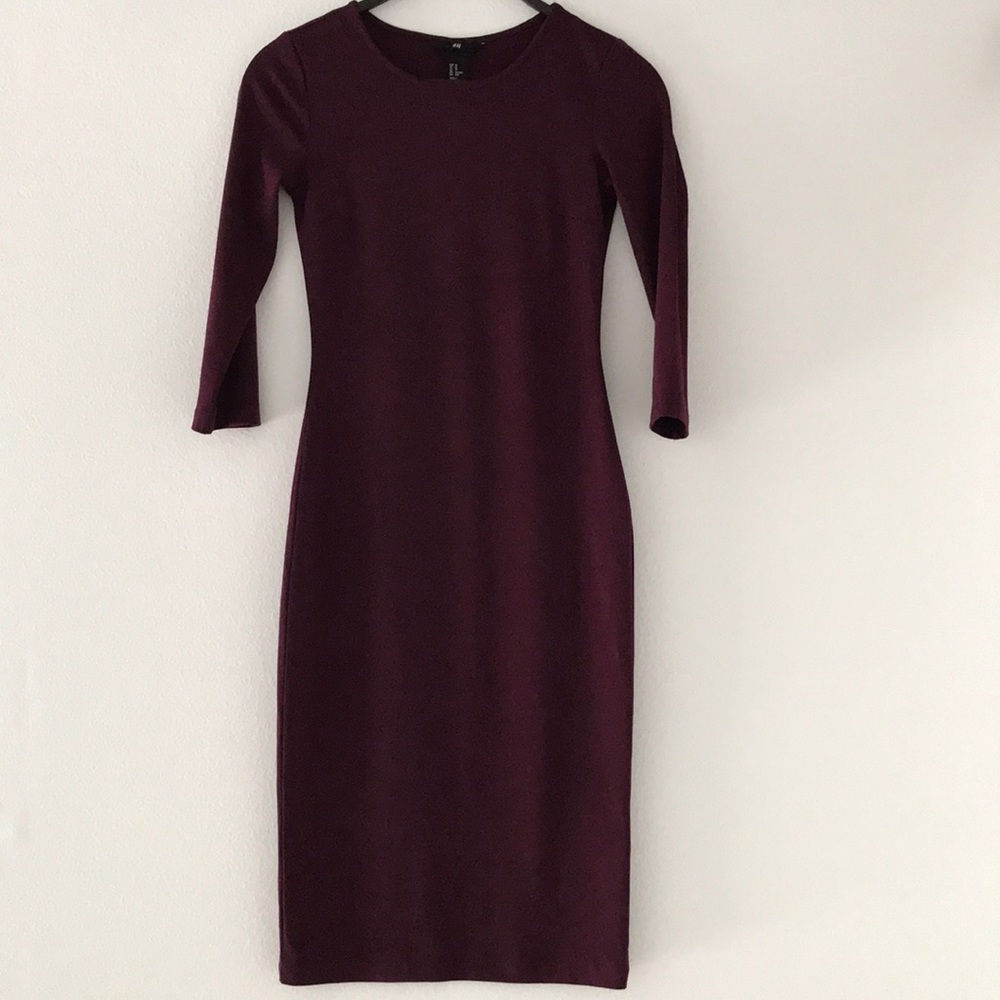 ✨SOLD ✨ H&M Body-con 3/4 Sleeve Dress - Picture 7 of 8